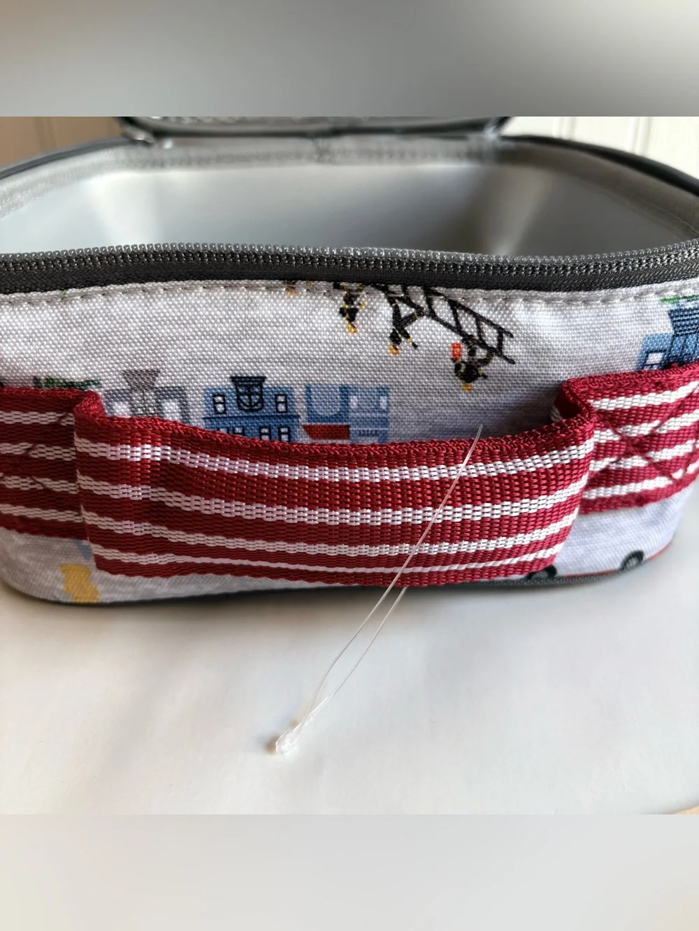 New Pottery Barn Kids Fire Truck Lunch Box Personalized Carter Fireman Lunchbox